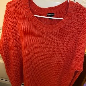 Orange Loose Fit Sweater